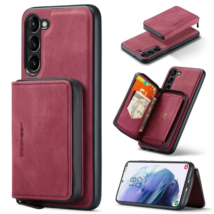 For Samsung Galaxy S24+ 5G JEEHOOD Magnetic Zipper Horizontal Flip Leather Phone Case(Red) - Galaxy S24+ 5G Cases by JEEHOOD | Online Shopping South Africa | PMC Jewellery | Buy Now Pay Later Mobicred