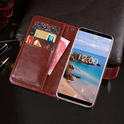 For Oukitel C11 Pro idewei  Crazy Horse Texture Horizontal Flip Leather Case with Holder & Card Slots & Wallet(Brown) - More Brand by idewei | Online Shopping South Africa | PMC Jewellery | Buy Now Pay Later Mobicred