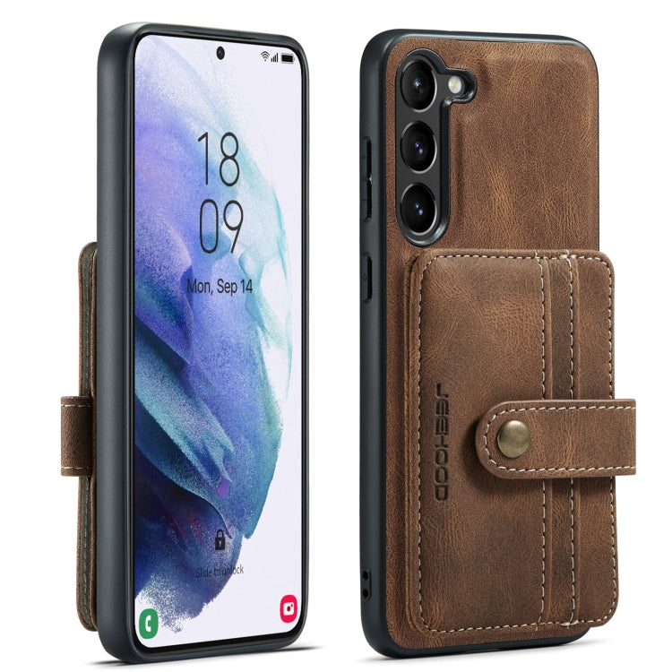 For Samsung Galaxy S24 5G JEEHOOD RFID Blocking Anti-Theft Magnetic Phone Case(Brown) - Galaxy S24 5G Cases by JEEHOOD | Online Shopping South Africa | PMC Jewellery | Buy Now Pay Later Mobicred