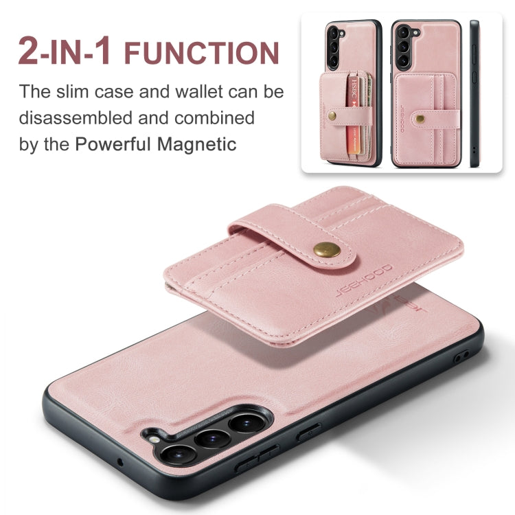 For Samsung Galaxy S24 5G JEEHOOD RFID Blocking Anti-Theft Magnetic Phone Case(Pink) - Galaxy S24 5G Cases by JEEHOOD | Online Shopping South Africa | PMC Jewellery | Buy Now Pay Later Mobicred