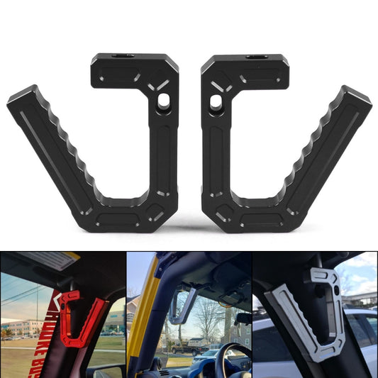 For Jeep Wrangler JK 2007-2018 Car Modification Aluminum Interior Handle(Black) - Door Handles by PMC Jewellery | Online Shopping South Africa | PMC Jewellery | Buy Now Pay Later Mobicred