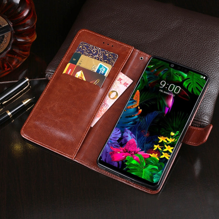 For LG G8 ThinQ idewei Crazy Horse Texture Horizontal Flip Leather Case with Holder & Card Slots & Wallet(Dark Blue) - LG by idewei | Online Shopping South Africa | PMC Jewellery | Buy Now Pay Later Mobicred