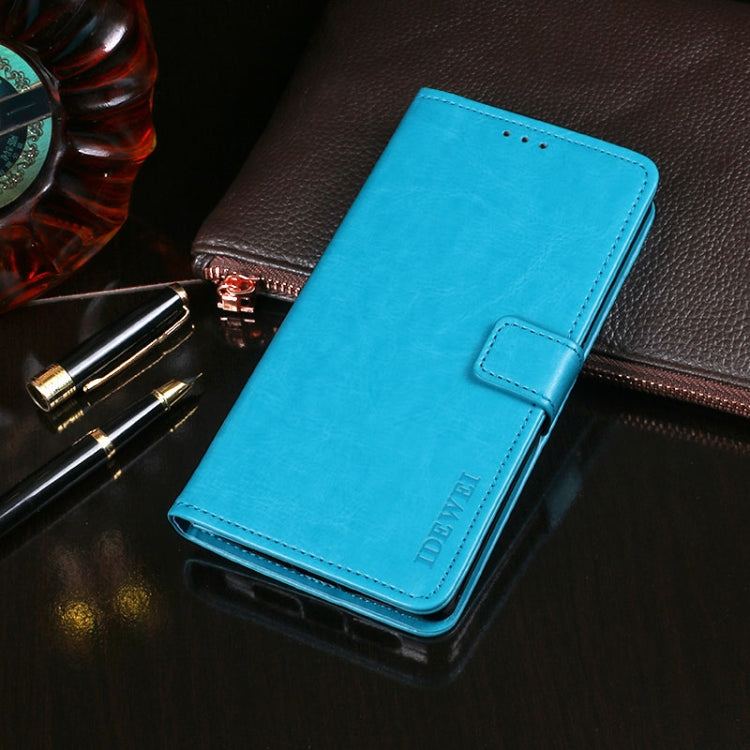 For Ulefone MIX 2 idewei  Crazy Horse Texture Horizontal Flip Leather Case with Holder & Card Slots & Wallet(Sky Blue) - free shipping - PMC Jewellery - Order now!