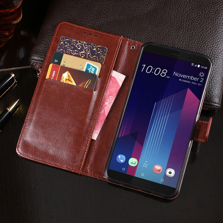 For HTC U11+ idewei Crazy Horse Texture Horizontal Flip Leather Case with Holder & Card Slots & Wallet(Rose Red) - HTC by idewei | Online Shopping South Africa | PMC Jewellery | Buy Now Pay Later Mobicred