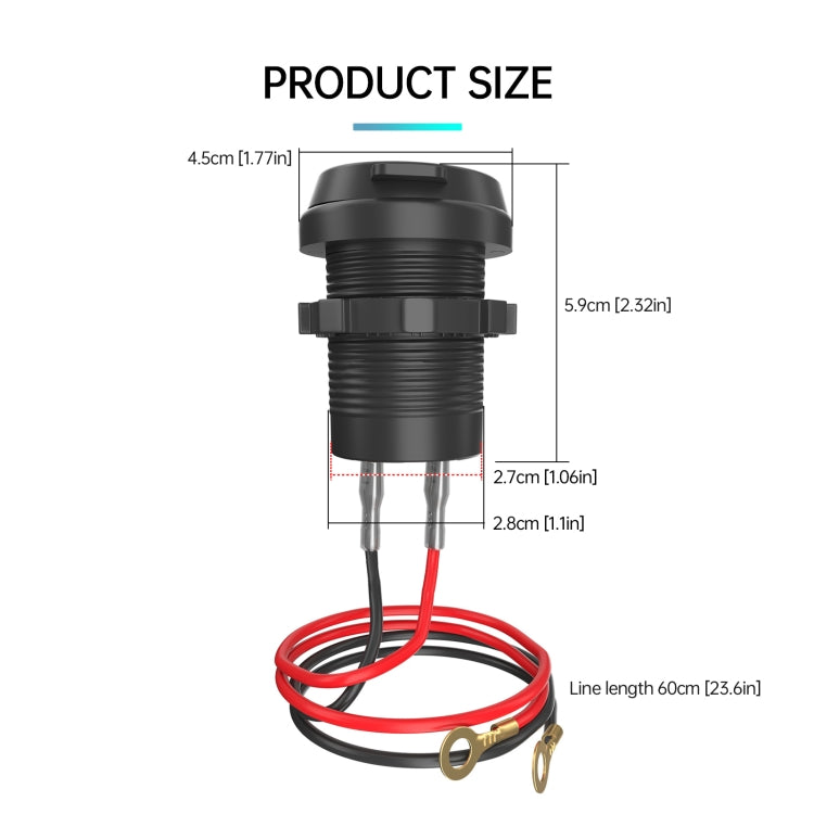 ZH-1786A2 QC3.0 USB-A + Type-C Dual Interface Car Charger, Cable Length: 60cm - DIY Modified Charger by PMC Jewellery | Online Shopping South Africa | PMC Jewellery | Buy Now Pay Later Mobicred