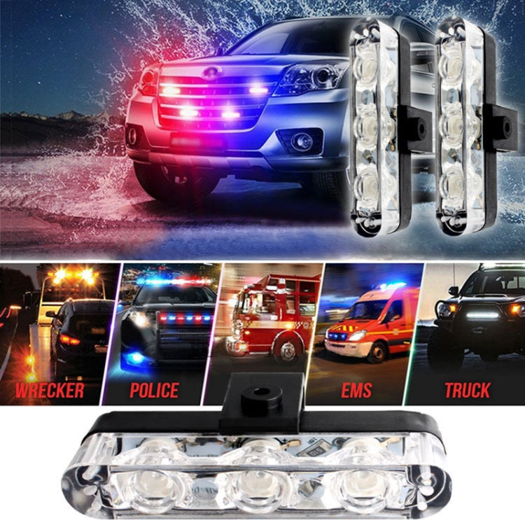 4 in 1 Car 12LEDs Grille Flash Lights Warning Lights with Wireless Remote Control, Color:Blue - Warning Lights by PMC Jewellery | Online Shopping South Africa | PMC Jewellery | Buy Now Pay Later Mobicred