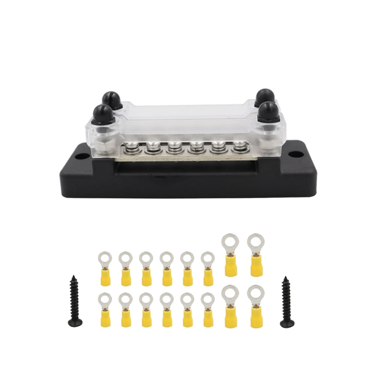 CP-3024 150A 12-48V RV Yacht Double-row 6-way Busbar with 16pcs Terminals(Black) - Booster Cable & Clip by PMC Jewellery | Online Shopping South Africa | PMC Jewellery | Buy Now Pay Later Mobicred