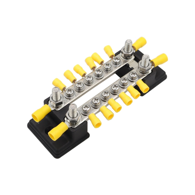 CP-3052 150A 12-48V RV Yacht Double-row 6-way Busbar with 16pcs Terminals(Black) - Booster Cable & Clip by PMC Jewellery | Online Shopping South Africa | PMC Jewellery | Buy Now Pay Later Mobicred