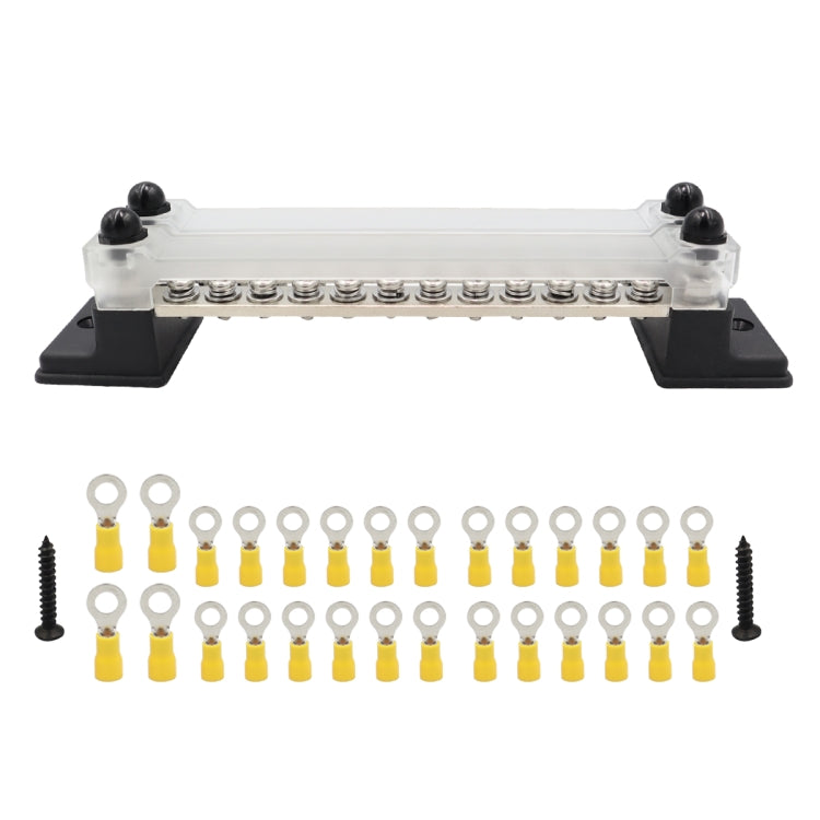 CP-3053 150A 12-48V RV Yacht Double-row 12-way Busbar with 28pcs Terminals(Black) - Booster Cable & Clip by PMC Jewellery | Online Shopping South Africa | PMC Jewellery | Buy Now Pay Later Mobicred