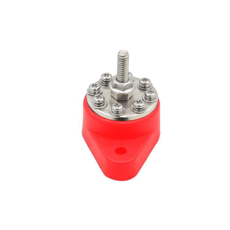 1/4 inch M6 RV Yacht 8-way Terminal Stud with 2 M5x20 Screws(Red) - Booster Cable & Clip by PMC Jewellery | Online Shopping South Africa | PMC Jewellery | Buy Now Pay Later Mobicred