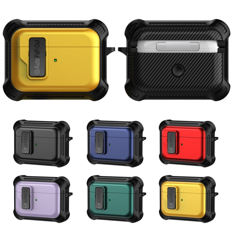 For AirPods Pro Signal Flag Wireless Earphones Case with Security Lock(Yellow) - For AirPods Pro by PMC Jewellery | Online Shopping South Africa | PMC Jewellery | Buy Now Pay Later Mobicred