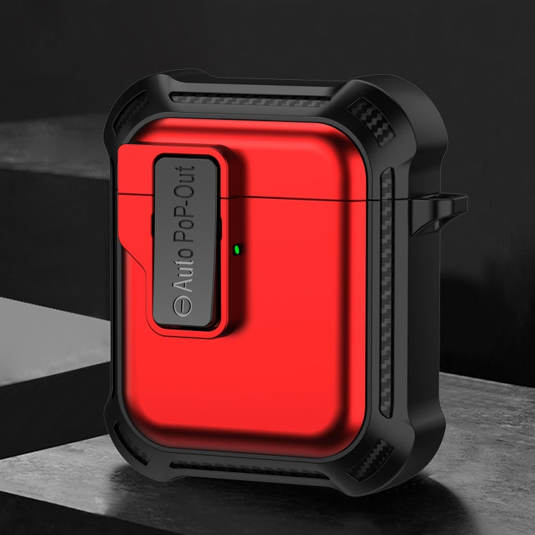 For AirPods 1 / 2 Signal Flag Wireless Earphones Case with Security Lock(Red) - For AirPods 1/2 by PMC Jewellery | Online Shopping South Africa | PMC Jewellery | Buy Now Pay Later Mobicred
