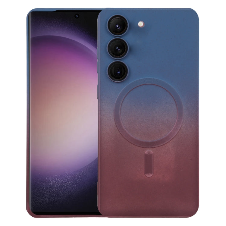 For Samsung Galaxy S23 5G Liquid TPU Silicone Gradient MagSafe Phone Case(Blue Purple) - Galaxy S23 5G Cases by PMC TechLife | Online Shopping South Africa | PMC TechLife