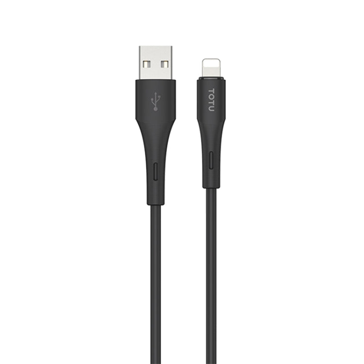 TOTU BL-017 Skin Sense Series USB to 8 Pin Silicone Data Cable, Length:1m(Black) - Normal Style Cable by TOTUDESIGN | Online Shopping South Africa | PMC Jewellery | Buy Now Pay Later Mobicred