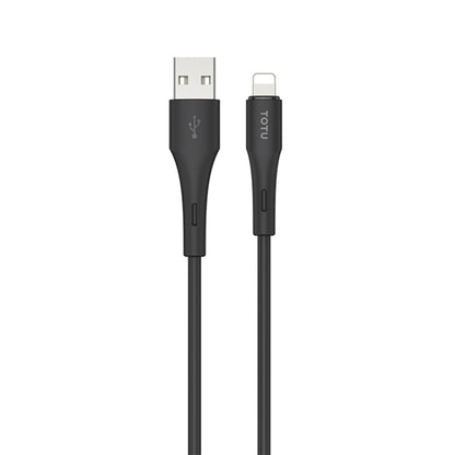 TOTU BL-017 Skin Sense Series USB to 8 Pin Silicone Data Cable, Length:1m(Black) - Normal Style Cable by TOTUDESIGN | Online Shopping South Africa | PMC Jewellery | Buy Now Pay Later Mobicred