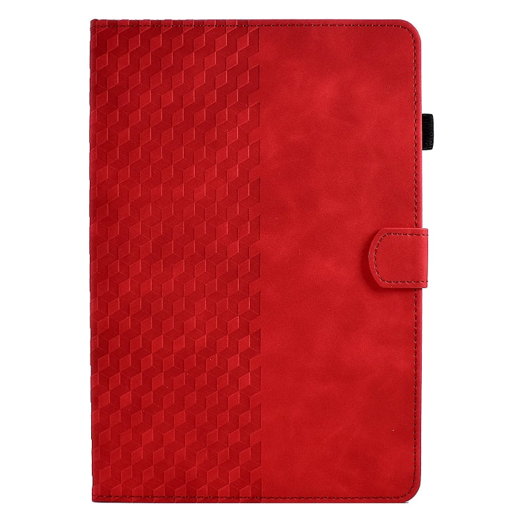 For 8.0 inch Universal Tablet Rhombus Embossed Leather Case(Red) - 8 inch by PMC TechLife | Online Shopping South Africa | PMC TechLife | Buy Now Pay Later Mobicred