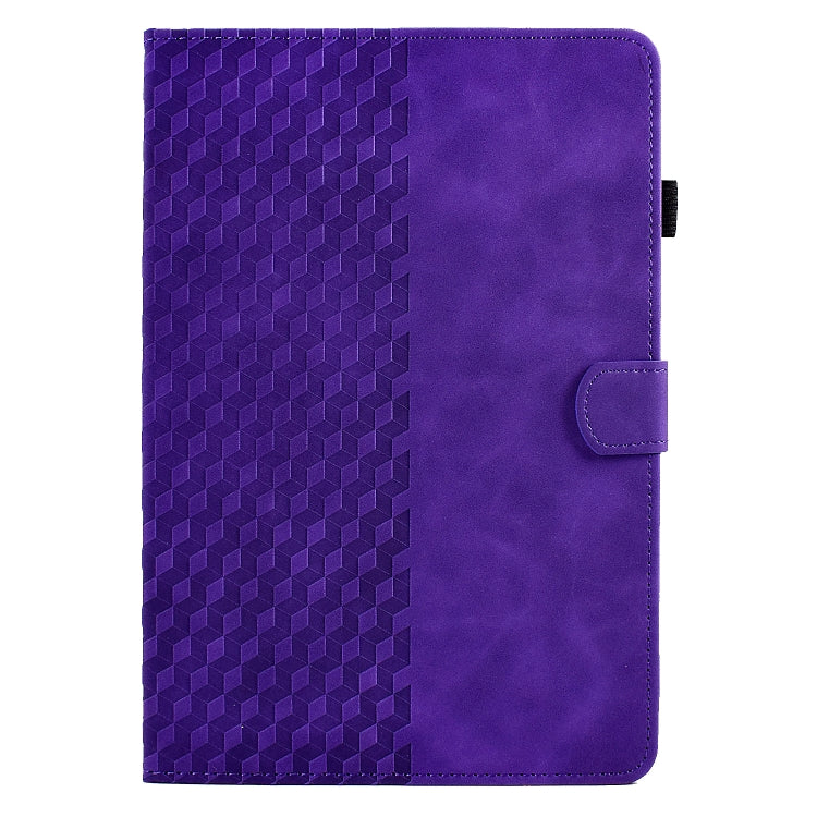 For 8.0 inch Universal Tablet Rhombus Embossed Leather Case(Purple) - 8 inch by PMC TechLife | Online Shopping South Africa | PMC TechLife | Buy Now Pay Later Mobicred