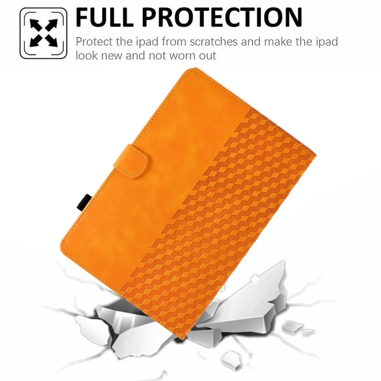 For 10.0 inch Universal Tablet Rhombus Embossed Leather Case(Khaki) - 10 - 11 inch by PMC TechLife | Online Shopping South Africa | PMC TechLife | Buy Now Pay Later Mobicred
