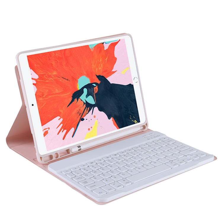 T07BB For iPad 9.7 inch / iPad Pro 9.7 inch / iPad Air 2 / Air (2018 & 2017) TPU Candy Color Ultra-thin Bluetooth Keyboard Tablet Case with Stand & Pen Slot(Pink) - Universal by PMC Jewellery | Online Shopping South Africa | PMC Jewellery