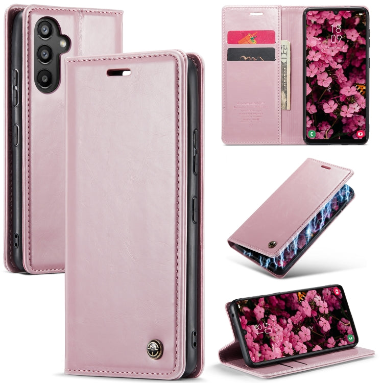 For Samsung Galaxy A34 5G CaseMe 003 Crazy Horse Texture Leather Phone Case(Rose Gold) - Galaxy Phone Cases by CaseMe | Online Shopping South Africa | PMC Jewellery | Buy Now Pay Later Mobicred