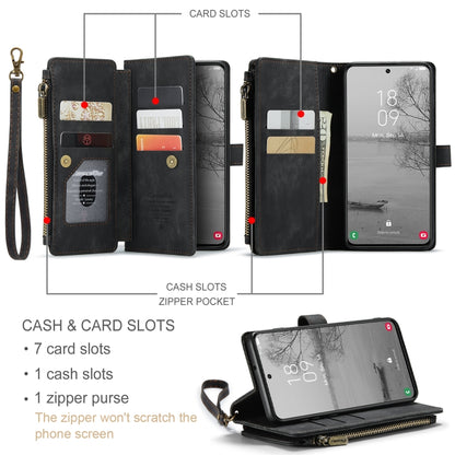 For Samsung Galaxy S23 5G CaseMe C30 Multifunctional Leather Phone Case(Black) - Galaxy S23 5G Cases by CaseMe | Online Shopping South Africa | PMC Jewellery | Buy Now Pay Later Mobicred