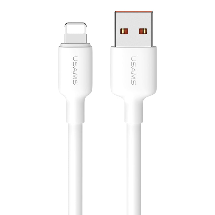 USAMS US-SJ604 U84 2.4A USB to 8 Pin Charging Data Cable, Cable Length:1m(White) - Normal Style Cable by USAMS | Online Shopping South Africa | PMC Jewellery | Buy Now Pay Later Mobicred