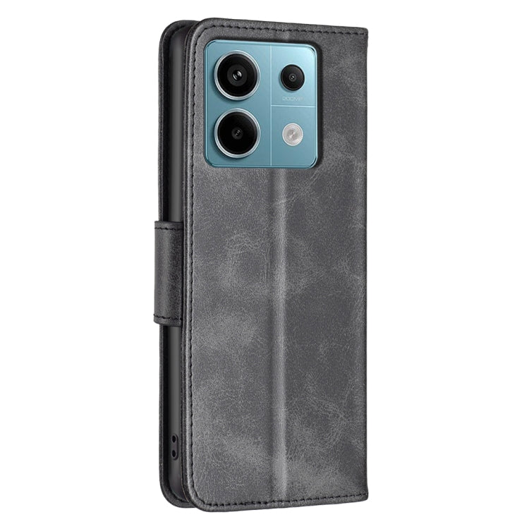 For Xiaomi Redmi Note 13 Pro 4G Global Lambskin Texture Pure Color Flip Leather Phone Case(Black) - Note 13 Pro Cases by PMC Jewellery | Online Shopping South Africa | PMC Jewellery | Buy Now Pay Later Mobicred