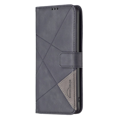 For Xiaomi Redmi K70 / K70 Pro Magnetic Buckle Rhombus Texture Leather Phone Case(Black) - K70 Pro Cases by PMC Jewellery | Online Shopping South Africa | PMC Jewellery | Buy Now Pay Later Mobicred