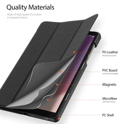 For Lenovo Tab M8 4th Gen DUX DUCIS Domo Series Magnetic Flip Leather Tablet Case(Black) - Lenovo by DUX DUCIS | Online Shopping South Africa | PMC Jewellery | Buy Now Pay Later Mobicred