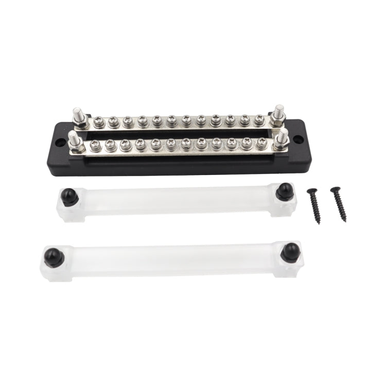 CP-3023-02 150A 12-48V RV Yacht Double-row 12-way Busbar(Black) - Booster Cable & Clip by PMC Jewellery | Online Shopping South Africa | PMC Jewellery | Buy Now Pay Later Mobicred