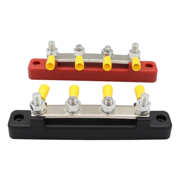 CP-3120 1 Pair 150A 12-48V RV Yacht Single-row 2-way Busbar with 8pcs Terminals(Black + Red) - Booster Cable & Clip by PMC Jewellery | Online Shopping South Africa | PMC Jewellery | Buy Now Pay Later Mobicred