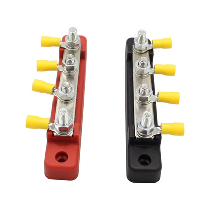 CP-3120 1 Pair 150A 12-48V RV Yacht Single-row 2-way Busbar with 8pcs Terminals(Black + Red) - Booster Cable & Clip by PMC Jewellery | Online Shopping South Africa | PMC Jewellery | Buy Now Pay Later Mobicred