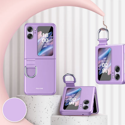 For OPPO Find N2 Flip Skin Feel Ultra-thin Ring Buckle Shockproof Phone Case(Purple) - Find N2 Flip Cases by PMC Jewellery | Online Shopping South Africa | PMC Jewellery