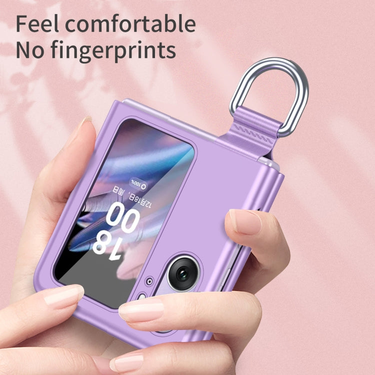 For OPPO Find N2 Flip Skin Feel Ultra-thin Ring Buckle Shockproof Phone Case(Purple) - Find N2 Flip Cases by PMC Jewellery | Online Shopping South Africa | PMC Jewellery