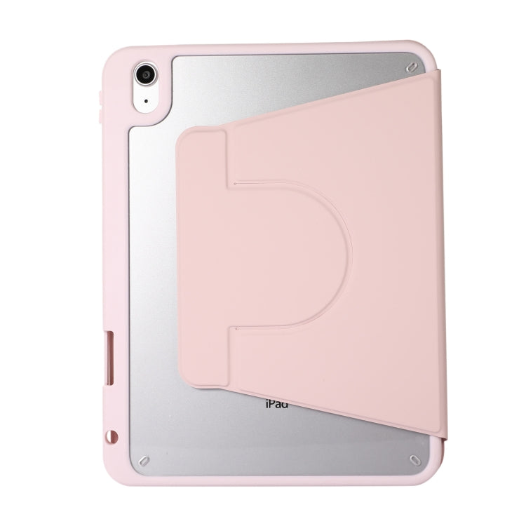 2 in 1 Acrylic Split Rotating Leather Tablet Case For iPad Pro 12.9 2022 / 2020 / 2021 / 2018(Pink) - iPad Pro 12.9 (2022/2021) Cases by PMC Jewellery | Online Shopping South Africa | PMC Jewellery