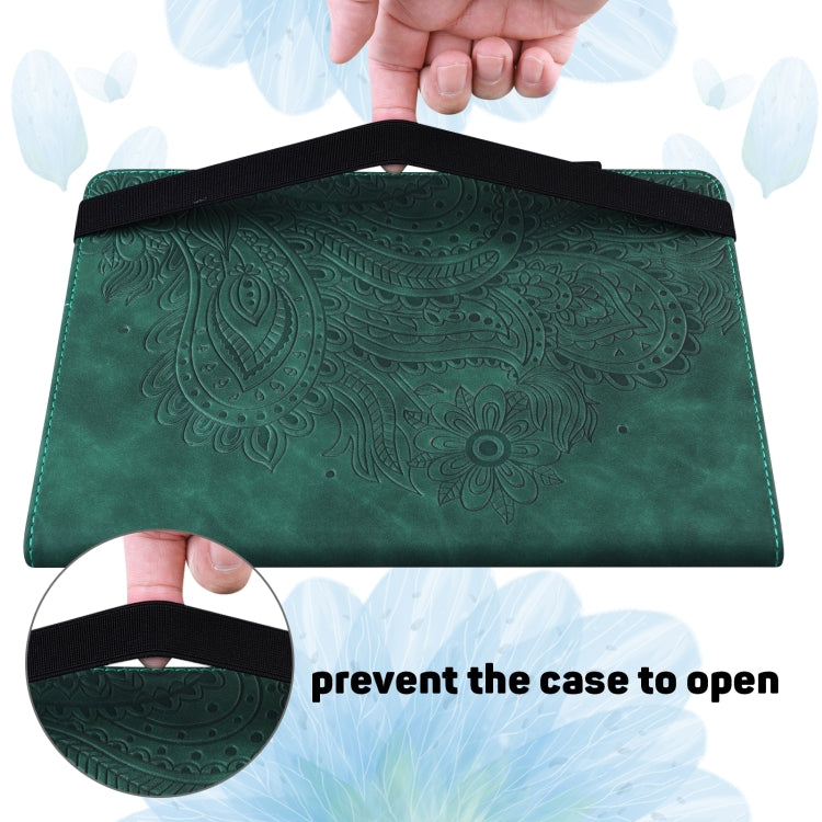For Lenovo Tab P11 Pro Gen 2 Peacock Embossed Pattern Leather Tablet Case(Green) - Lenovo by PMC TechLife | Online Shopping South Africa | PMC TechLife | Buy Now Pay Later Mobicred