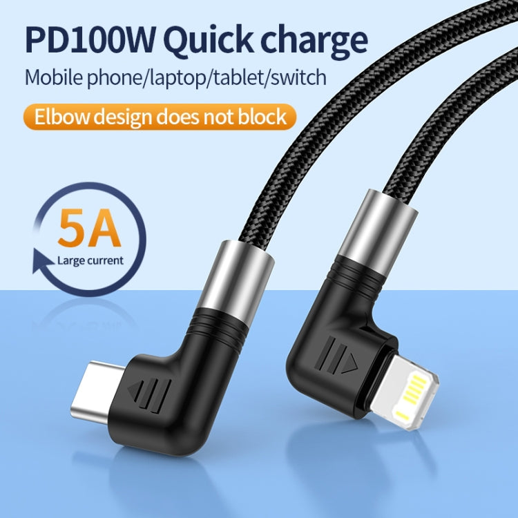 A9 30W USB-C/Type-C to 8 Pin Double Elbow Data Cable, Length:2m - 2 in 1 Cable by PMC Jewellery | Online Shopping South Africa | PMC Jewellery | Buy Now Pay Later Mobicred