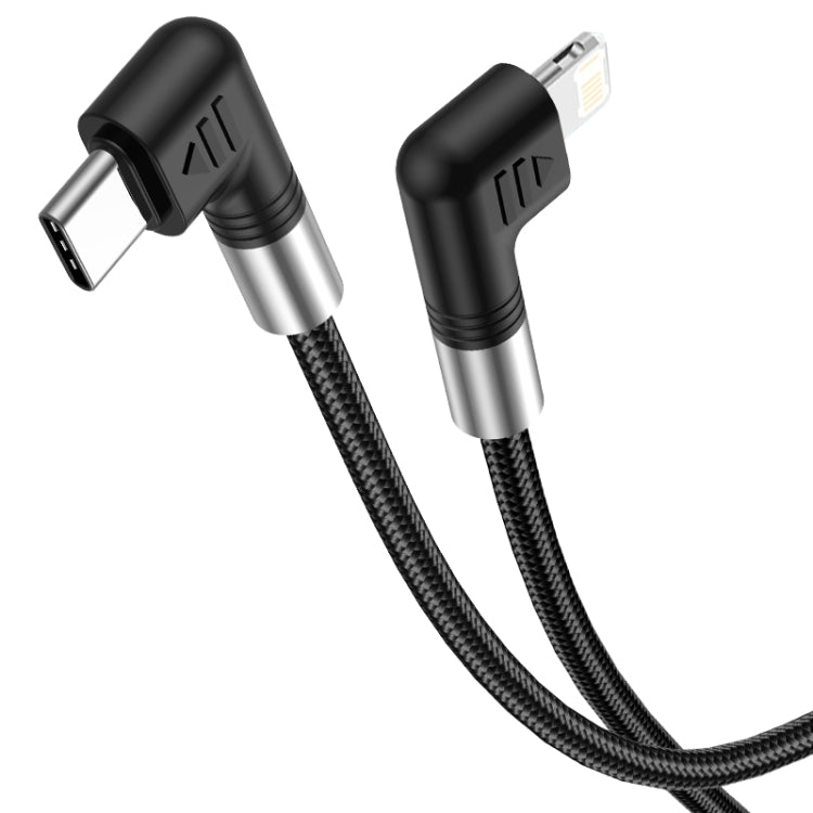 A9 30W USB-C/Type-C to 8 Pin Double Elbow Data Cable, Length:3m - free shipping - PMC Jewellery - Order now!