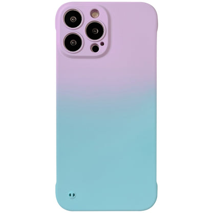 For iPhone 14 Pro Frameless Skin Feel Gradient Phone Case(Light Purple + Light Blue) - iPhone 14 Pro Cases by PMC Jewellery | Online Shopping South Africa | PMC Jewellery | Buy Now Pay Later Mobicred