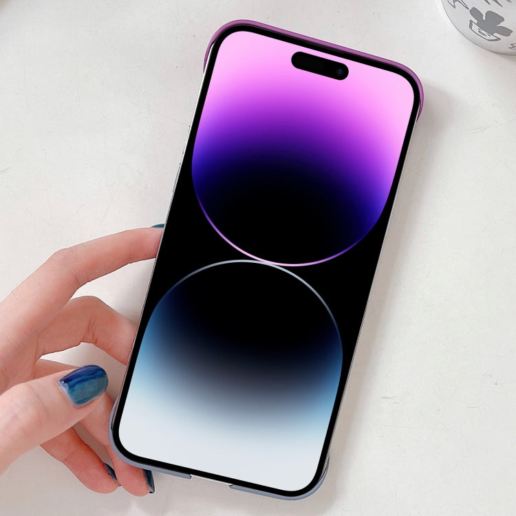 For iPhone XS Max Frameless Skin Feel Gradient Phone Case(Dark Purple + Grey) - More iPhone Cases by PMC Jewellery | Online Shopping South Africa | PMC Jewellery | Buy Now Pay Later Mobicred