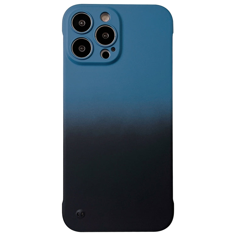 For iPhone XS / X Frameless Skin Feel Gradient Phone Case(Blue + Black) - More iPhone Cases by PMC Jewellery | Online Shopping South Africa | PMC Jewellery | Buy Now Pay Later Mobicred