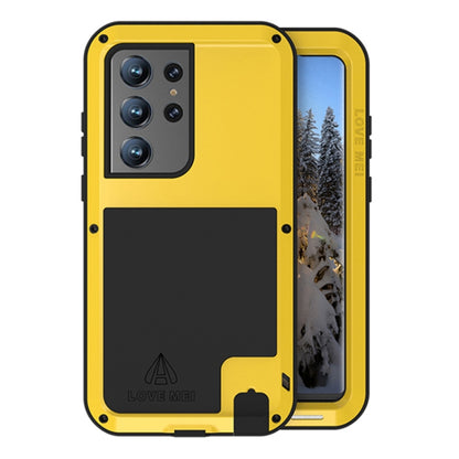 For Samsung Galaxy S23 Ultra 5G LOVE MEI Metal Shockproof Life Waterproof Dustproof Phone Case(Yellow) - Galaxy S23 Ultra 5G Cases by LOVE MEI | Online Shopping South Africa | PMC Jewellery | Buy Now Pay Later Mobicred