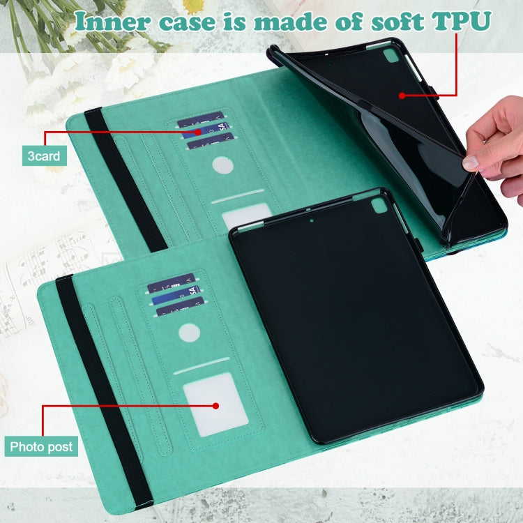 For Lenovo Tab M10 3rd Gen Tree & Deer Pattern Embossed Leather Tablet Case(Green) - Lenovo by PMC TechLife | Online Shopping South Africa | PMC TechLife | Buy Now Pay Later Mobicred