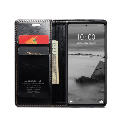 For Xiaomi Redmi Note 12 5G / Poco X5 CaseMe 003 Crazy Horse Texture Leather Phone Case(Black) - Xiaomi Cases by CaseMe | Online Shopping South Africa | PMC Jewellery | Buy Now Pay Later Mobicred