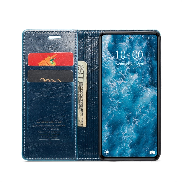 For Xiaomi Redmi Note 12 Pro 5G / Poco X5 Pro CaseMe 003 Crazy Horse Texture Leather Phone Case(Blue) - Xiaomi Cases by CaseMe | Online Shopping South Africa | PMC Jewellery | Buy Now Pay Later Mobicred