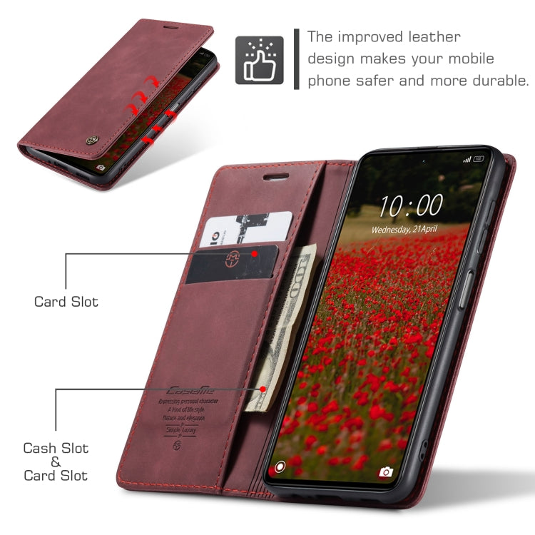 For OPPO Reno8 T 5G CaseMe 013 Multifunctional Horizontal Flip Leather Phone Case(Wine Red) - OPPO Cases by CaseMe | Online Shopping South Africa | PMC Jewellery | Buy Now Pay Later Mobicred