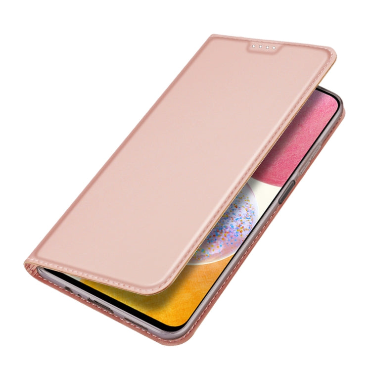 For Samsung Galaxy A14 4G DUX DUCIS Skin Pro Series Flip Leather Phone Case(Pink) - Galaxy Phone Cases by DUX DUCIS | Online Shopping South Africa | PMC Jewellery | Buy Now Pay Later Mobicred