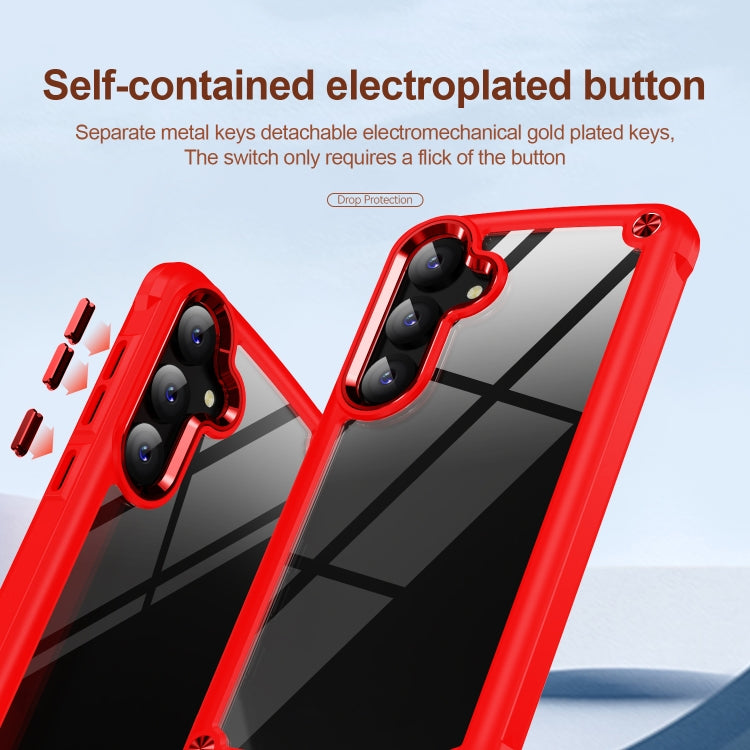 For Samsung Galaxy S24 5G TPU + PC Lens Protection Phone Case(Red) - Galaxy S24 5G Cases by PMC Jewellery | Online Shopping South Africa | PMC Jewellery