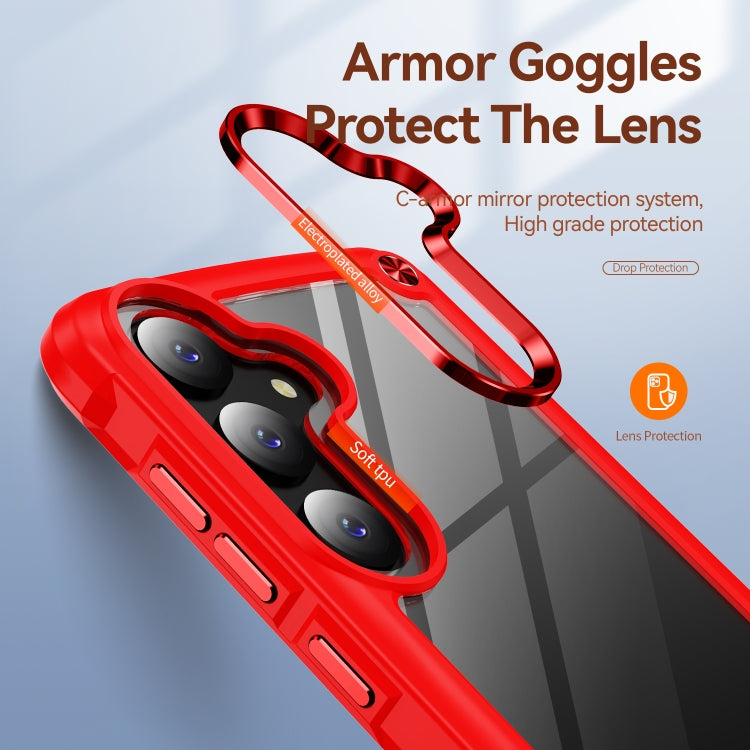 For Samsung Galaxy S24 5G TPU + PC Lens Protection Phone Case(Red) - Galaxy S24 5G Cases by PMC Jewellery | Online Shopping South Africa | PMC Jewellery