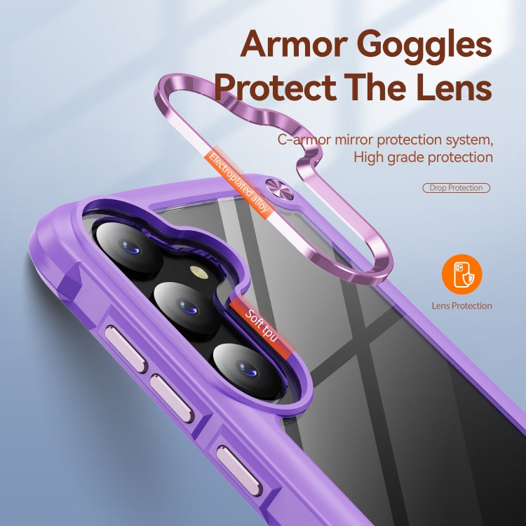 For Samsung Galaxy S24 5G TPU + PC Lens Protection Phone Case(Purple) - Galaxy S24 5G Cases by PMC Jewellery | Online Shopping South Africa | PMC Jewellery